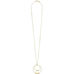 Cheap LAGOS 18K Gold Double Circle Bead Pendant Necklace