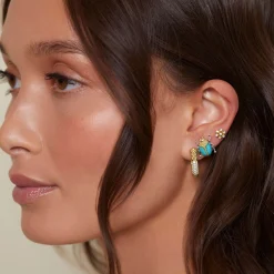 Discount LAGOS 18K Gold Flower Diamond Stud Earrings