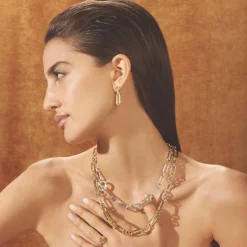 Online LAGOS 18K Gold Link Drop Earrings