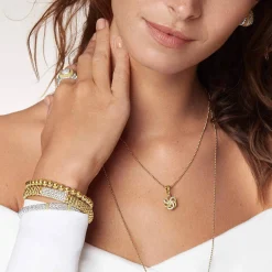 Online LAGOS 18K Gold Love Knot Diamond Pendant Necklace
