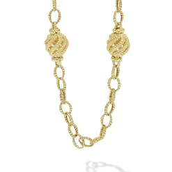 New LAGOS 18K Gold Open Ball Link Necklace