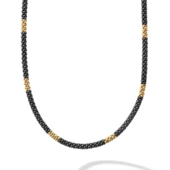 Discount LAGOS 18K Gold Small Station Ceramic Beaded Necklace | 3Mm