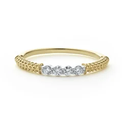 Clearance LAGOS 18K Gold Superfine Diamond Stacking Ring
