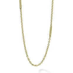 New LAGOS 18K Gold Superfine Station Chain Necklace