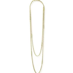 New LAGOS 18K Gold Superfine Station Chain Necklace