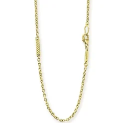 New LAGOS 18K Gold Superfine Station Chain Necklace