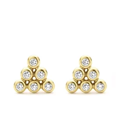 Flash Sale LAGOS 18K Gold Triangle Diamond Stud Earrings