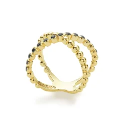 Best Sale LAGOS 18K Gold X Black Diamond Ring