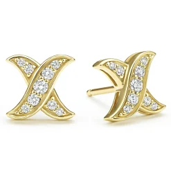 Store LAGOS 18K Gold X Diamond Stud Earrings