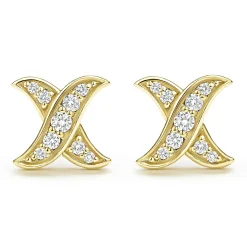 Best LAGOS 18K Gold X Diamond Stud Earrings
