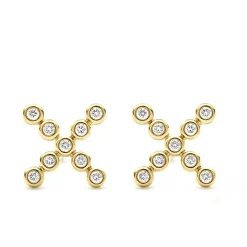 Best Sale LAGOS 18K Gold X Diamond Stud Earrings