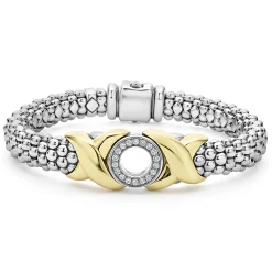 Shop LAGOS 18K Gold Xo Diamond Bracelet | 9Mm