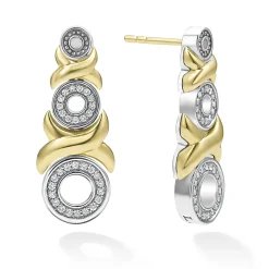 Online LAGOS 18K Gold Xo Diamond Drop Earrings