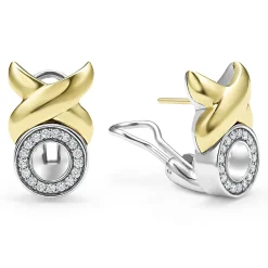 Sale LAGOS 18K Gold Xo Diamond Earrings