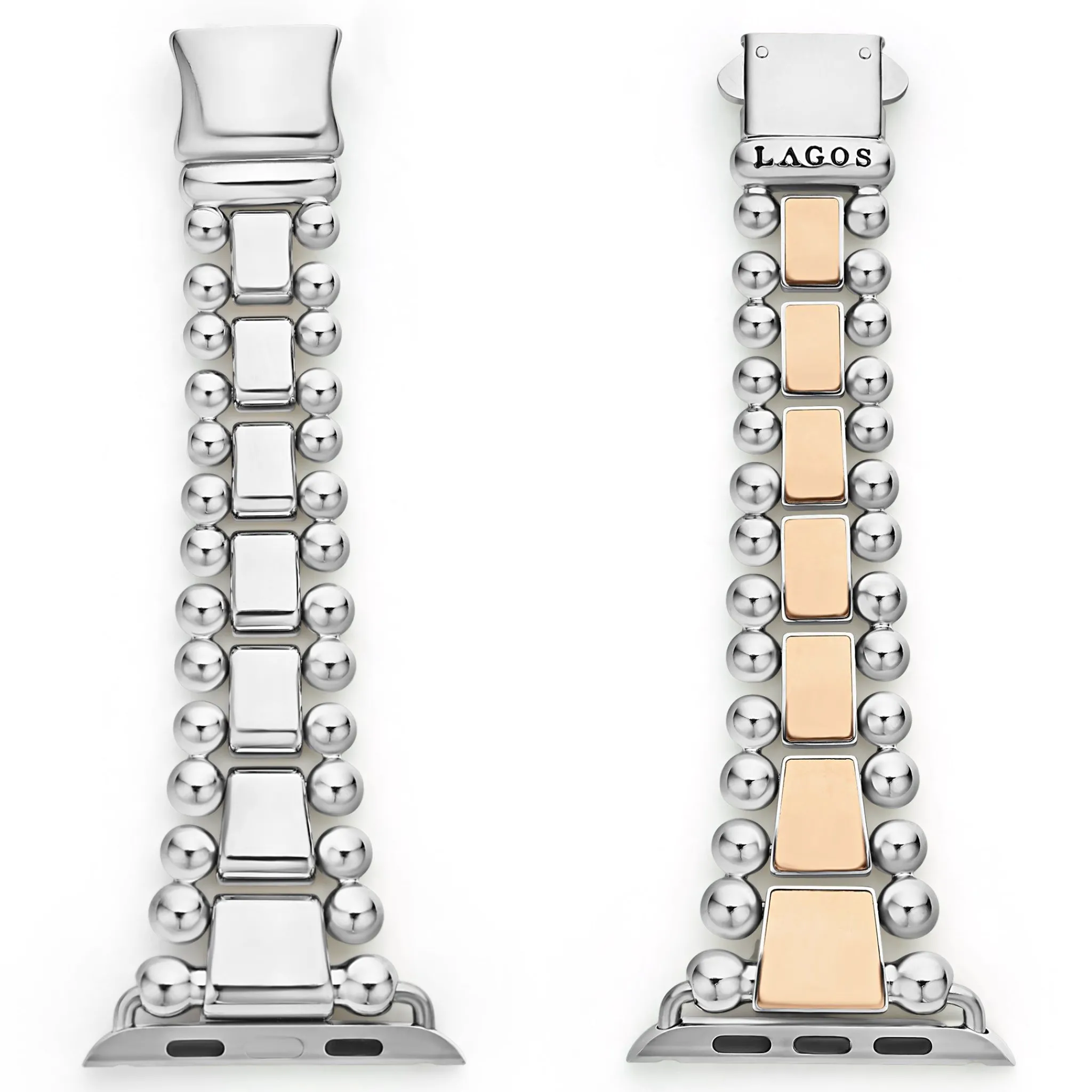 Store LAGOS 18K Rose Gold And Stainless Steel Watch Bracelet-42-49Mm