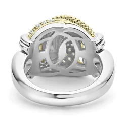 Hot LAGOS Large Caviar Diamond Knot Ring