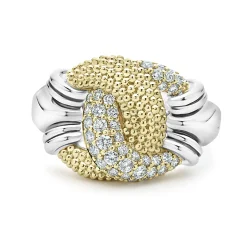 Outlet LAGOS Large Caviar Diamond Knot Ring