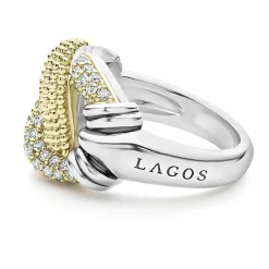 Outlet LAGOS Large Caviar Diamond Knot Ring