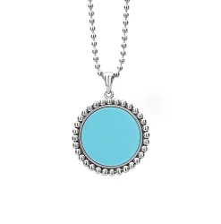 Store LAGOS Large Ceramic Circle Pendant Necklace