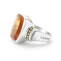 New LAGOS Large Citrine Statement Ring