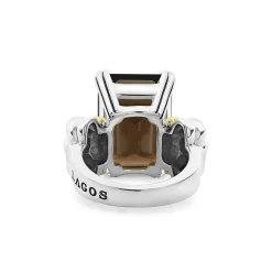 Store LAGOS Large Emerald-Cut Smokey Quartz Ring