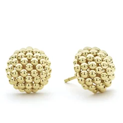 Clearance LAGOS Large 18K Gold Beaded Stud Earrings