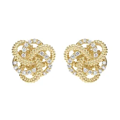 Online LAGOS Large 18K Gold Love Knot Diamond Earrings