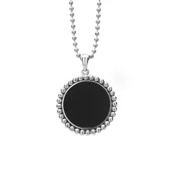Cheap LAGOS Large Onyx Circle Pendant Necklace