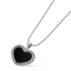Fashion LAGOS Large Onyx Heart Pendant Necklace