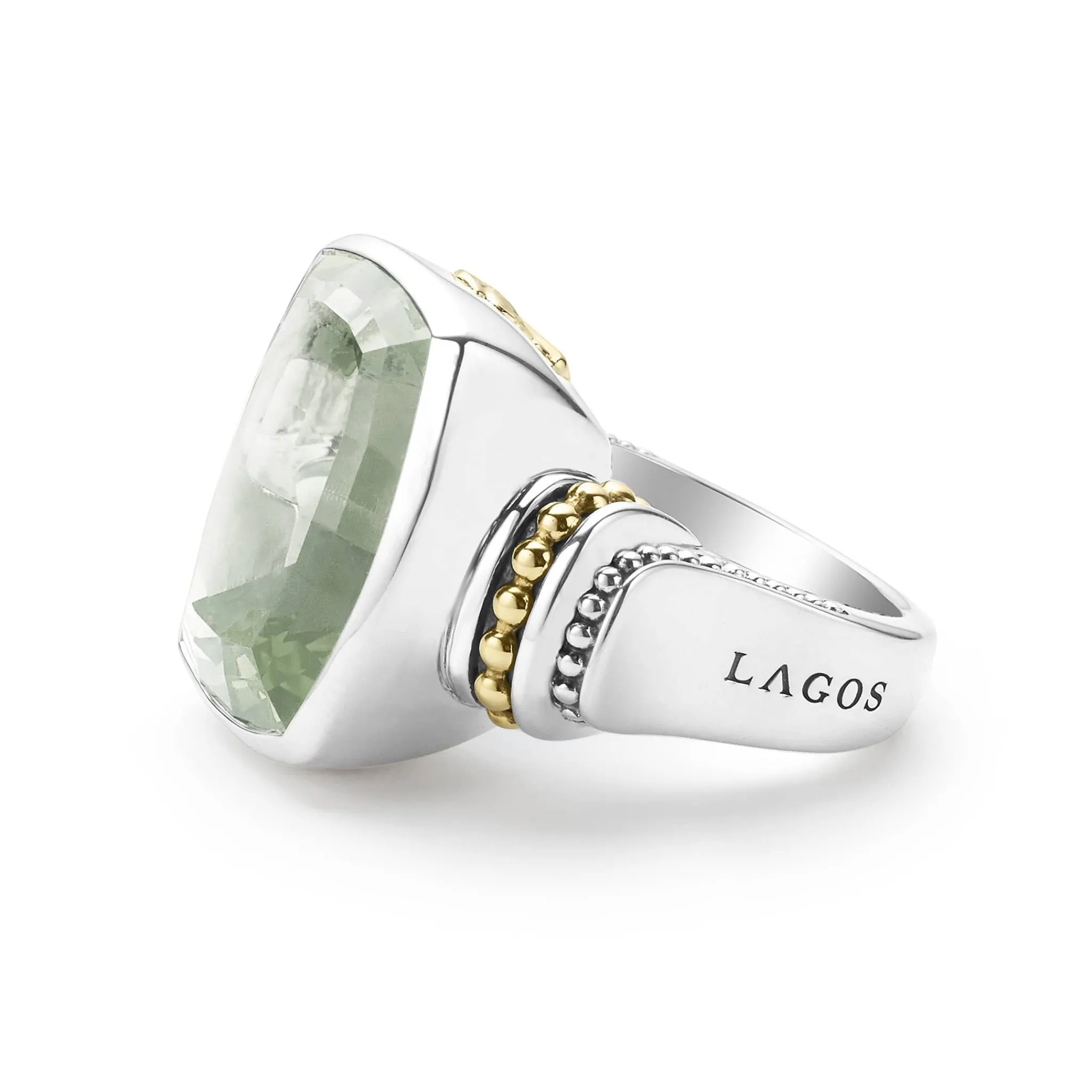 Hot LAGOS Large Prasiolite Statement Ring
