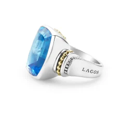Outlet LAGOS Large Swiss Blue Topaz Statement Ring
