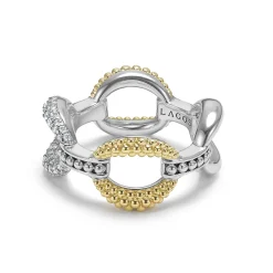 Clearance LAGOS Large Two-Tone Eternity Diamond Ring