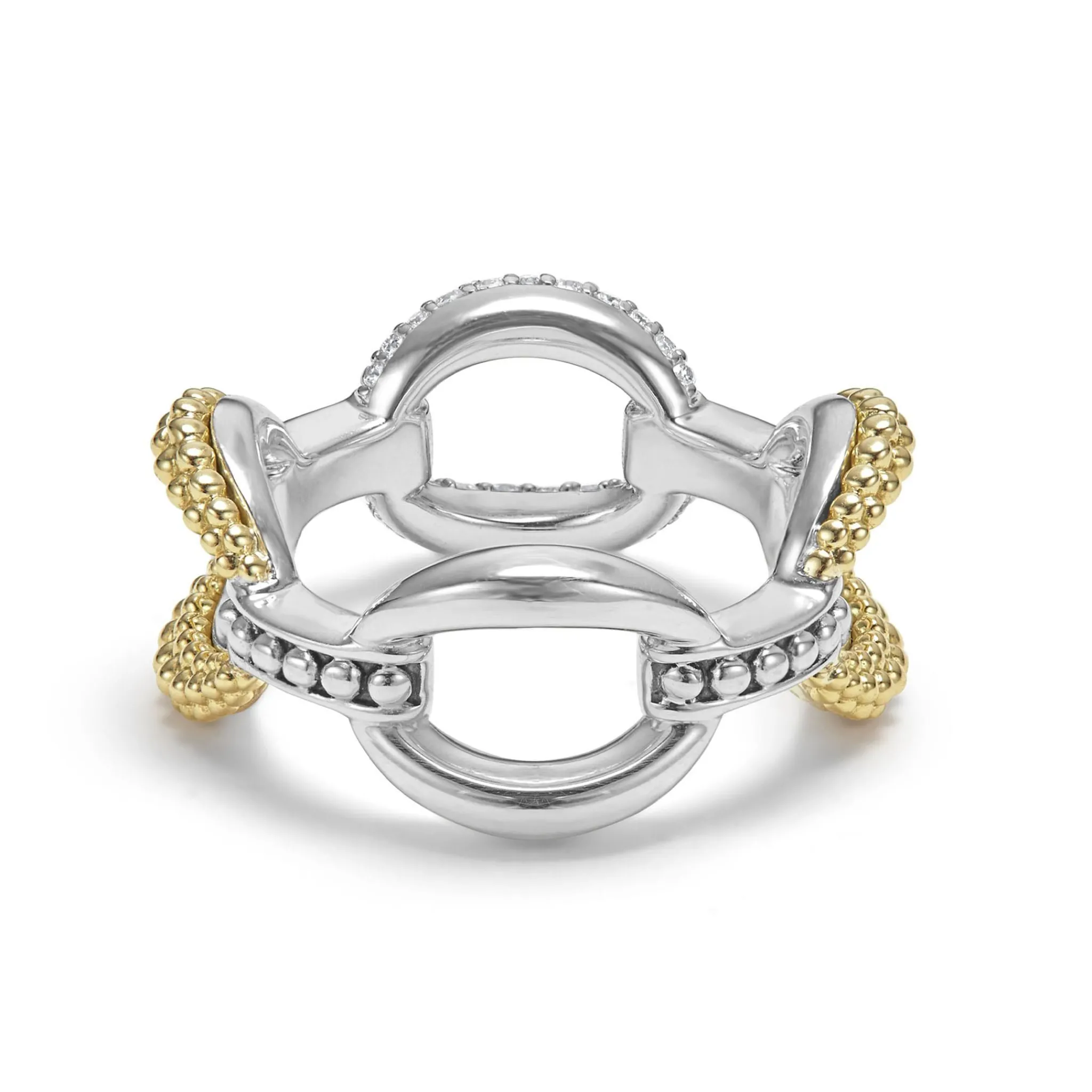 Clearance LAGOS Large Two-Tone Eternity Diamond Ring