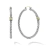 Online LAGOS Large X Diamond Caviar Hoop Earrings
