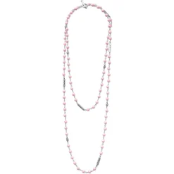 Fashion LAGOS Long Pink Ceramic Beaded Necklace