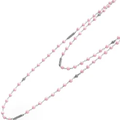 Best LAGOS Long Pink Ceramic Beaded Necklace