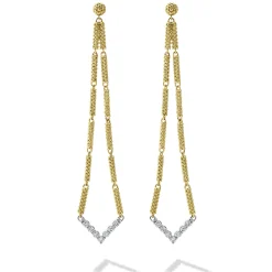 Cheap LAGOS Long Superfine Diamond Drop Earrings