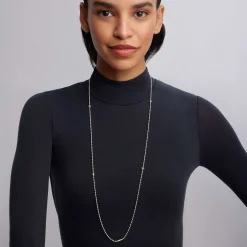 Online LAGOS Long Two-Tone Caviar Beaded Necklace