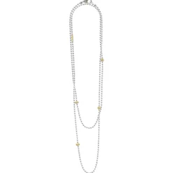 Online LAGOS Long Two-Tone Caviar Beaded Necklace