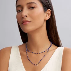 New LAGOS Long Ultramarine Ceramic Beaded Necklace