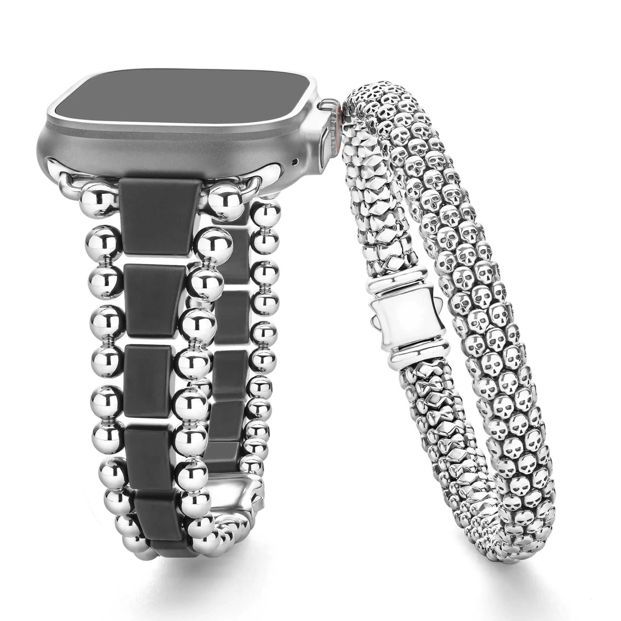 Best Sale LAGOS Matte Black Ceramic And Caviar Beaded Skull Bracelet Gift Set