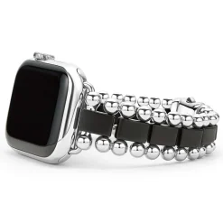Sale LAGOS Matte Black Ceramic And Stainless Steel Watch Bracelet-38-45Mm