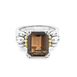 Cheap LAGOS Medium Emerald-Cut Smokey Quartz Ring