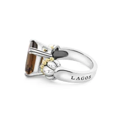 Cheap LAGOS Medium Emerald-Cut Smokey Quartz Ring