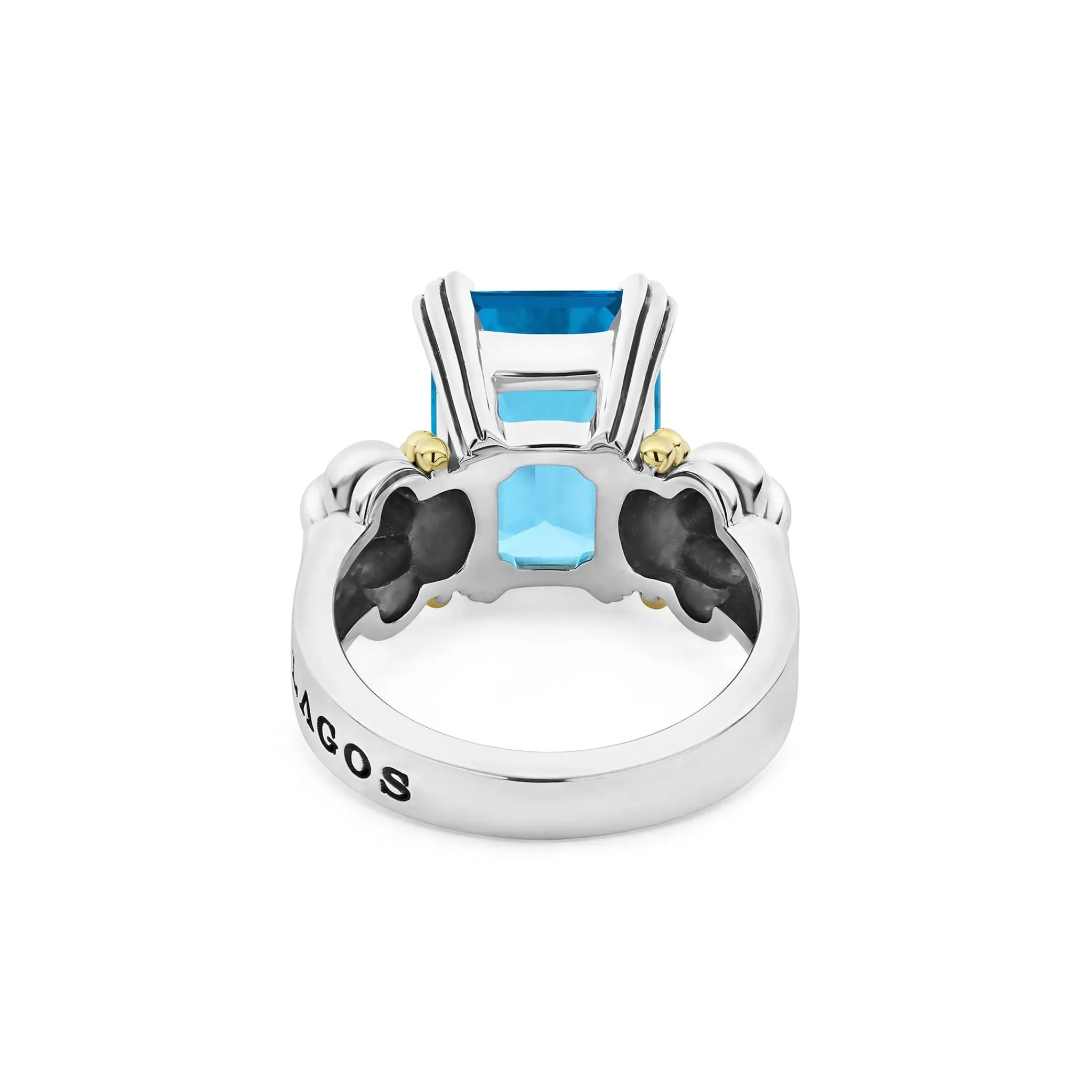 Best Sale LAGOS Medium Emerald-Cut Swiss Blue Topaz Ring