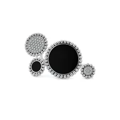 Fashion LAGOS Onyx And Diamond Circle Statement Ring