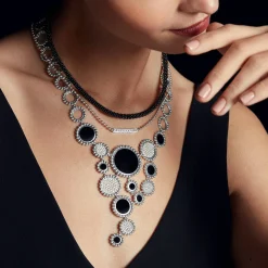 Best Sale LAGOS Onyx And Diamond Statement Bib Necklace
