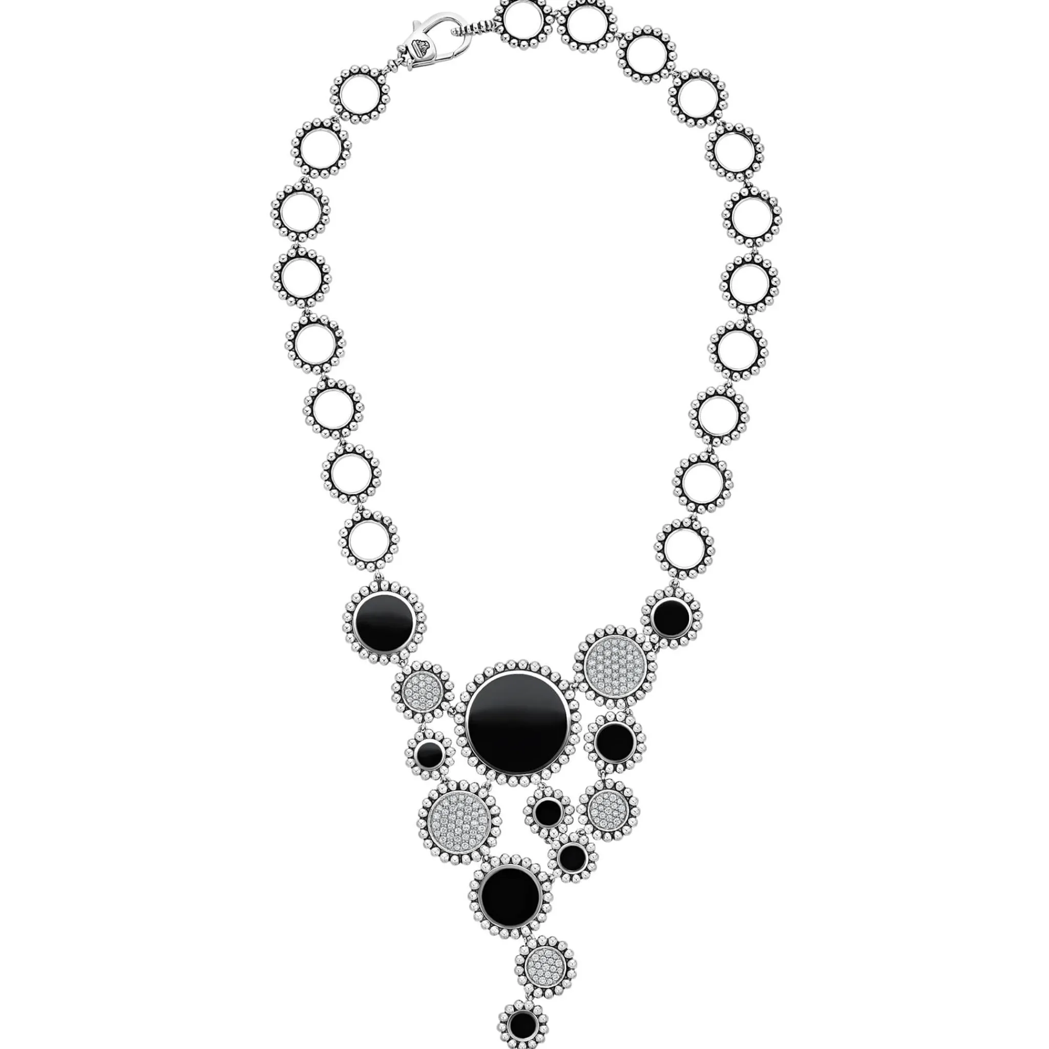Online LAGOS Onyx And Diamond Statement Bib Necklace