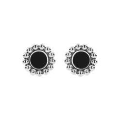 Outlet LAGOS Onyx Circle Stud Earrings
