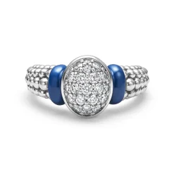 Best LAGOS Oval Ceramic Caviar Diamond Ring